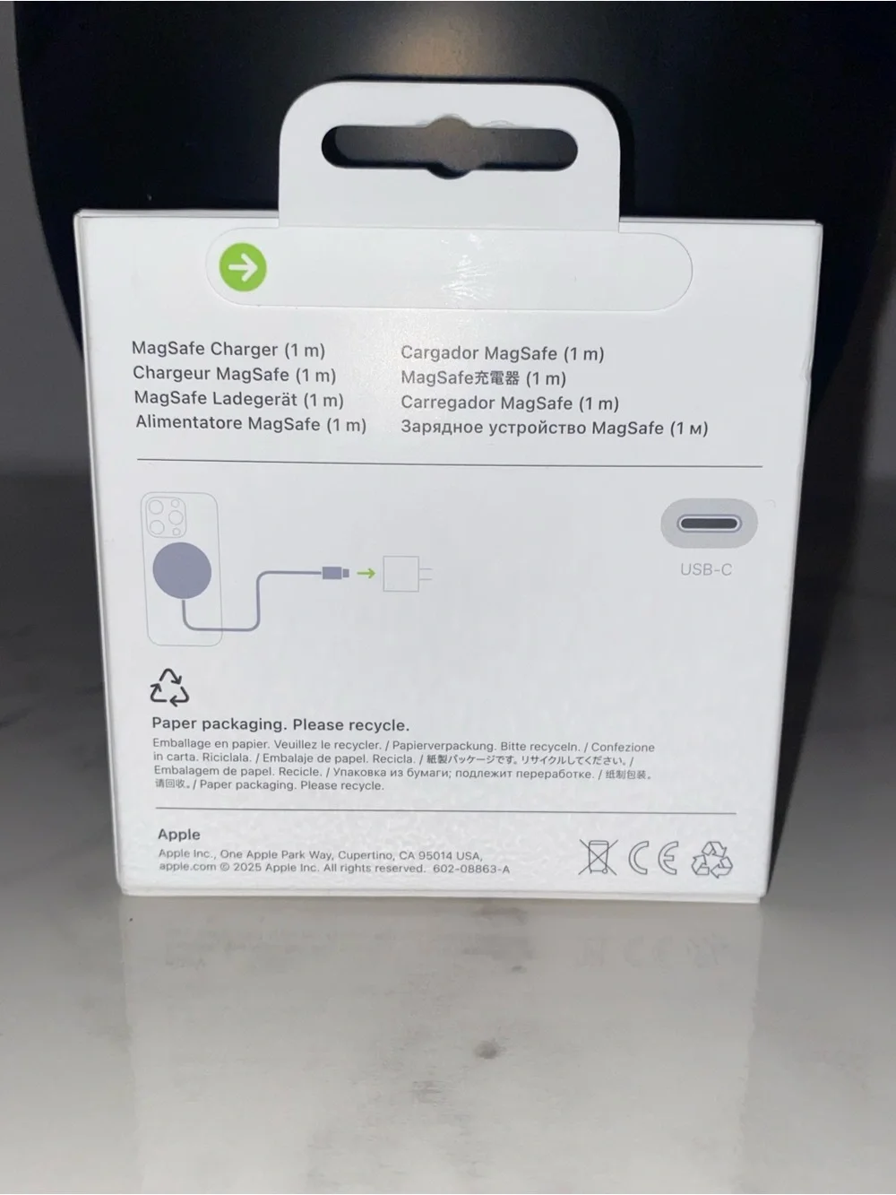Apple - MagSafe Charger (1m) For iPhone 12 through iPhone 17 Models + AirPods